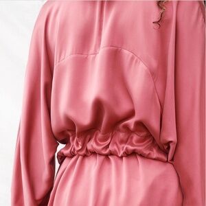 Lunya Washable Silk Robe Rose Petal